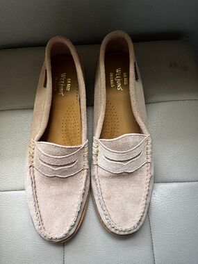 G.H. Bass pink suede Weejuns loafers
